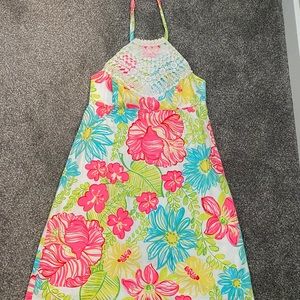 Lilly Pulitzer Floral Halter Dress- Size 4